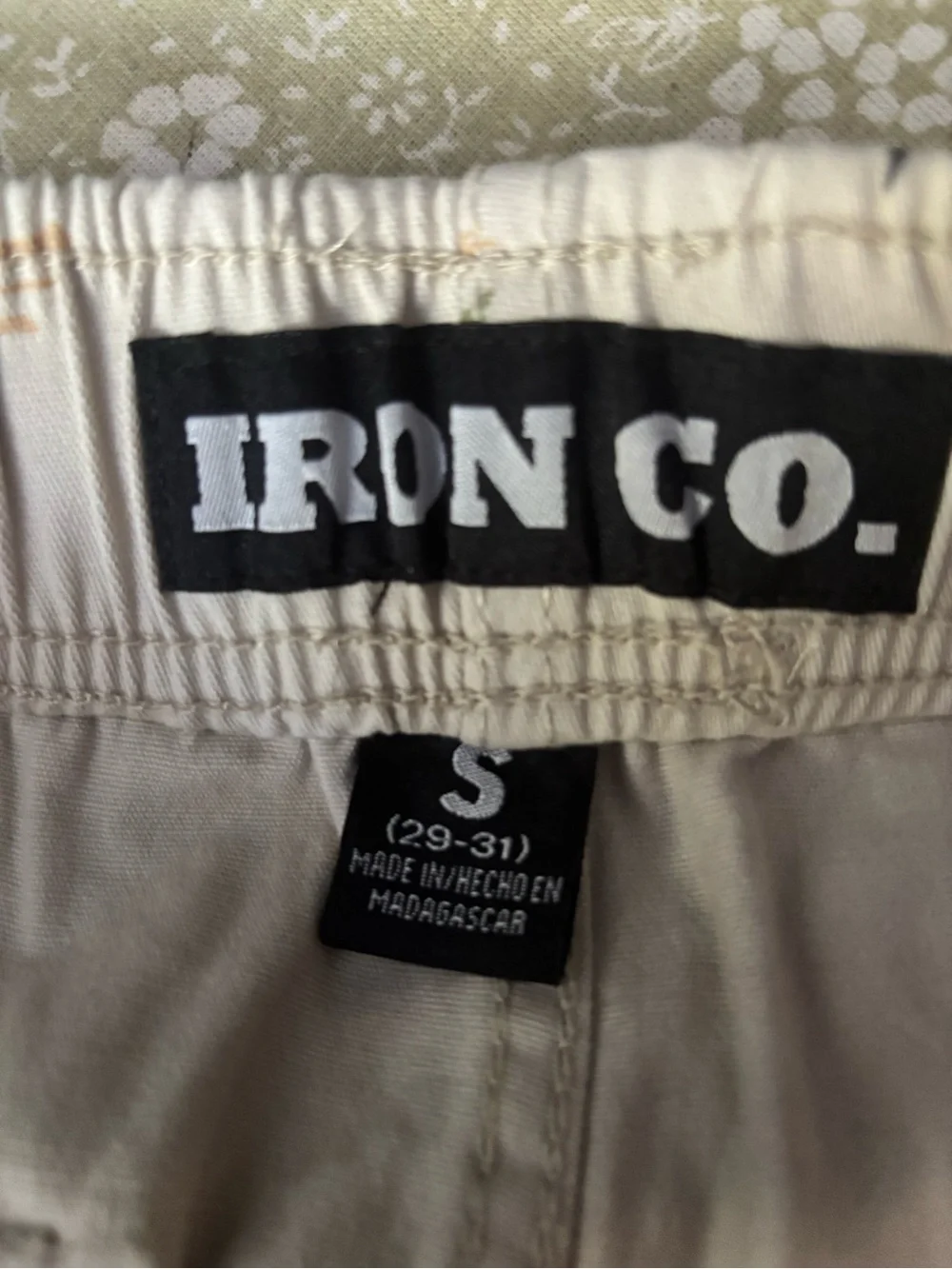 NWT Iron Co.Men's Beige Outerbank Island Print Shorts Swim Trunks  Size S
